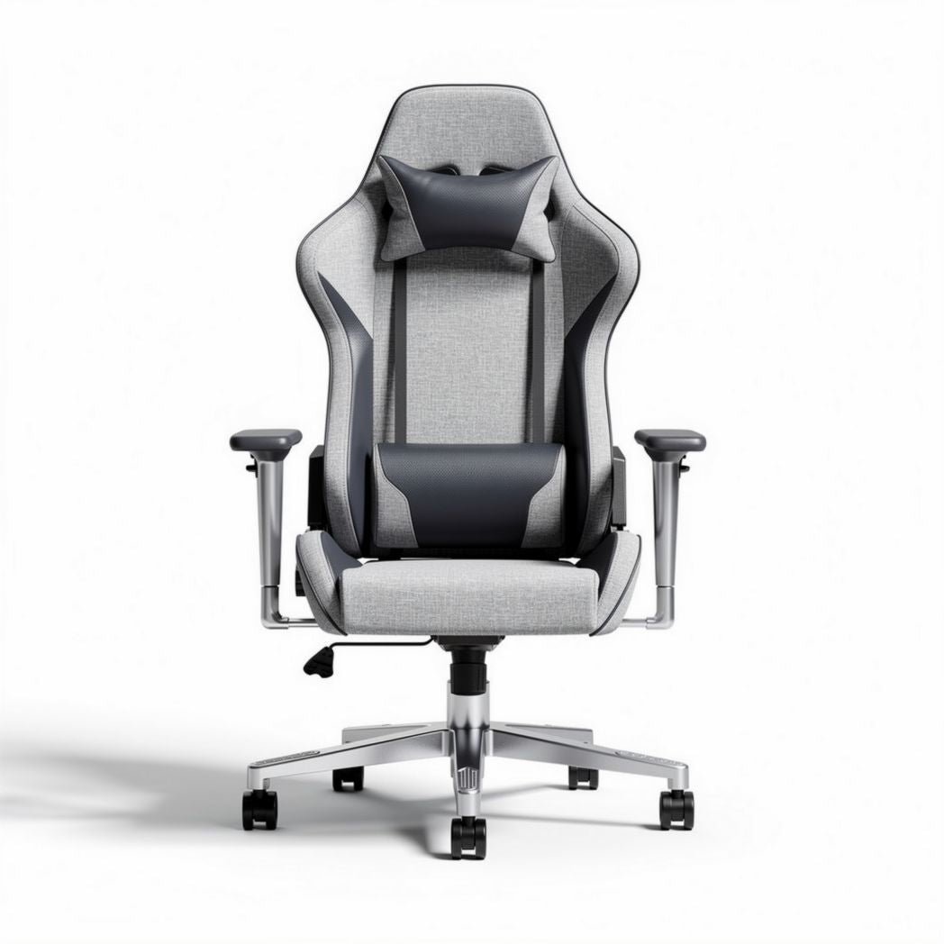 Chaise de bureau ergonomique en similicuir noir avec accoudoirs réglables 70 x 70 x 120cm