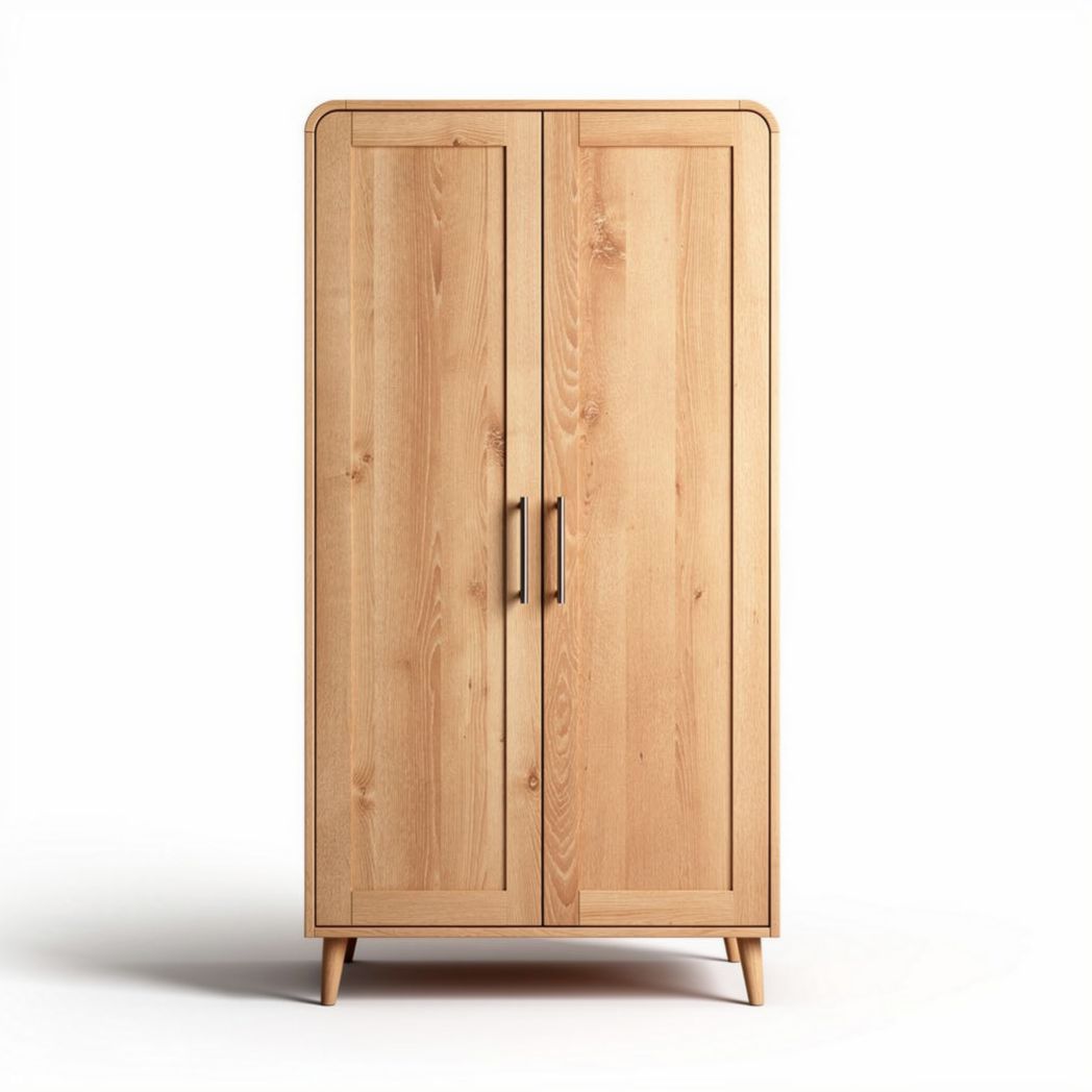Meuble de rangement en bois de bouleau et noyer 60 x 40 x 45cm
